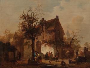 REDIG Laurent Herman 1822-1861,A Dutch Village Scene,Palais Dorotheum AT 2021-09-15