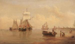 REDMORE Henry 1820-1887,Dutch shipping in a calm; Dutch shipping in choppy,1884,Bonhams 2024-04-24