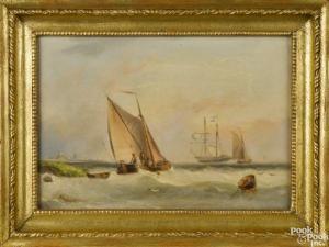 REDMORE Henry 1820-1887,seascape of fishing smacks off the east coast,Pook & Pook US 2015-04-24