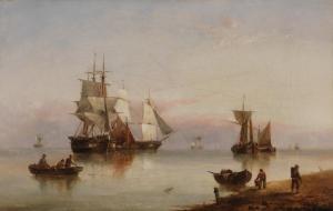 REDMORE Henry 1820-1887,Ships at anchor off the shore,1867,Bonhams GB 2024-04-24
