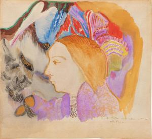 REDON Odilon 1840-1916,Jeune fille et fleurs,Sotheby's GB 2024-04-24