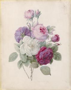 REDOUTE Pierre Joseph 1759-1840,Bouquet de roses,1837,Christie's GB 2024-03-20