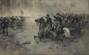 REDWOOD Allen C. 1844-1922,Pursuit to Appomattox, Custer's charge,1886,Bonhams GB 2013-12-04