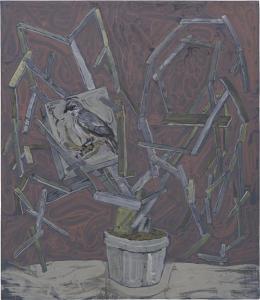 REDWOOD NATHAN,Untitled (plant with painting of bird),2006,Phillips, De Pury & Luxembourg 2012-03-08
