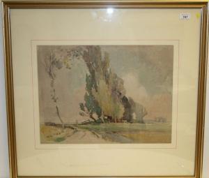REDWORTH William Josiah 1873-1947,Trees in landscape,Reeman Dansie GB 2009-06-23