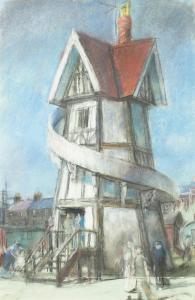 REED Denis William 1917-1979,Figures by a Helter Skelter,John Nicholson GB 2020-08-21