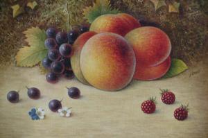REED Joe 1916-1963,Still Life Peaches, Grapes &amp; Blackberries,Walker Barnett and Hill 2007-06-05