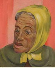 REED William E 1903-1989,Maori Woman with Yellow Head Scarf,Dunbar Sloane NZ 2009-12-02