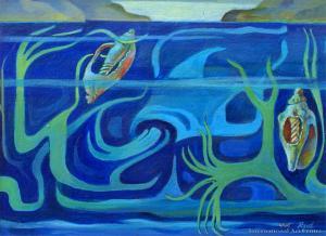 REED William James 1906-1998,Underwater Forms,International Art Centre NZ 2009-04-29
