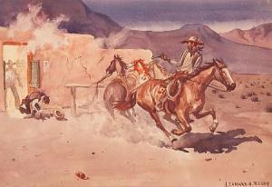 REEDY Leonard Howard 1899-1956,A Gun Fight,Heritage US 2013-05-11