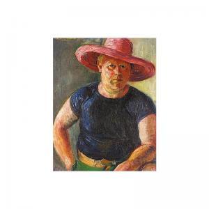 REEVE Robert 1900-1900,Self Portrait of the Artist in red Hat,Sotheby's GB 2002-11-27