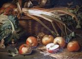 REEVES Charlotte 1900,Still life of fruit and vegetables in a basket,1988,Bonhams GB 2008-06-17