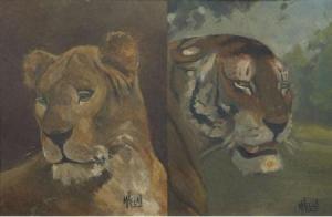 REGALL,Tête de tigre 
- Tête de lionne,Millon & Associés FR 2016-04-26