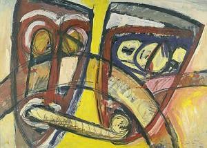 REGEL Ingo 1951,Zwei Köpfe im Dialog,1989,Galerie Bassenge DE 2015-05-30