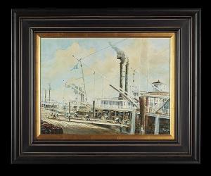 REGGIO Don 1950,Sugar Barrels on the Levee,New Orleans Auction US 2015-07-25