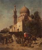 REGNAULT DE MAULMAIN Émile 1836-1897,Bedouin Camp by the Walls of a City,1881,Sotheby's 2002-10-15
