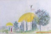 REHM SHULZ Alberta 1892-1980,Dome and Flag,1974,Wickliff & Associates US 2018-07-19