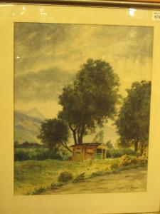 REHN Carl 1870-1928,Wooden Shack In Landscape,Peter Francis GB 2014-08-06