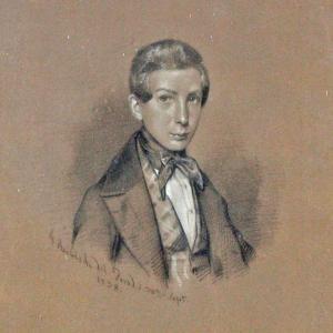 REIBISCH GUNTHER Friedrich 1816-1899,Brustbild eines jungen Herren,Heickmann DE 2013-03-09
