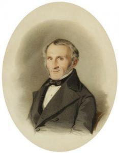 REIBISCH GUNTHER Friedrich 1816-1899,Portrait d’’homme,1851,Ader FR 2014-03-24