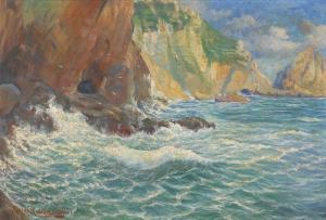 REICHEL Walther 1800-1900,Küste von Capri,Wendl DE 2018-06-21