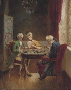 REICHENEGG J 1800-1900,A game of chess,Christie's GB 2004-10-07