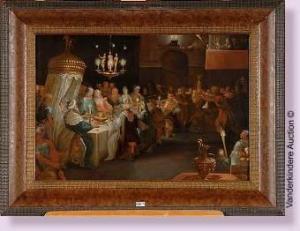 REICHER Franz 1600-1700,Le banquet des noces,VanDerKindere BE 2010-05-18