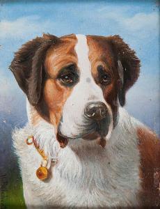 REICHERT Hermann 1884-1974,Saint Bernard Dog,Stahl DE 2015-06-20