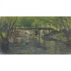 REID George Agnew 1860-1947,RUSTIC BRIDGE,1897,Joyner CA 2008-11-25