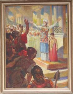 REID James Eadie 1890-1917,Jehoiada Crowning Jehoash before the Soldie,Simon Chorley Art & Antiques 2014-09-24