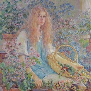 REID Robert Lewis 1862-1929,Gardener's Daughter,Sotheby's GB 2023-11-14