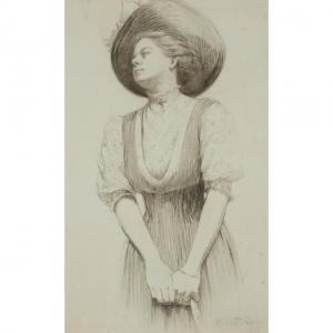 REID Robert Lewis 1862-1929,LADY WEARING A BONNET,1911,Waddington's CA 2021-03-25
