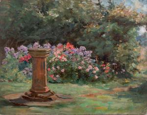 REID Robert Payton 1859-1945,A lady on a tree seat looking towards a l,Bearnes Hampton & Littlewood 2024-08-11