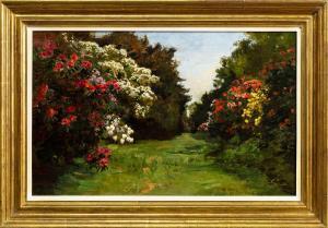REID Robert Payton,IN THE RHODODENDRON ALLEY AT TYNINGHAME, HADDINGTO,1889,McTear's 2024-04-10