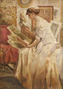 REID Violet 1900-1900,A lady in an artist's studio,Dreweatt-Neate GB 2012-02-15