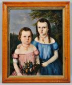 REINER Carl 1800,Portrait of Two Girls,1854,Skinner US 2015-08-08