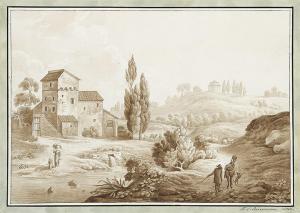 REINERMANN Friedrich Chr. 1764-1835,Italienische Landschaft mit Bachlauf,Winterberg Arno 2022-10-22