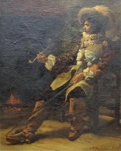 REINHART Charles Stanley 1844-1896,Cavalier smoking a pipe,Bellmans Fine Art Auctioneers 2019-06-15