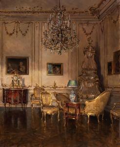 REINHART Lea 1877-1970,Aus den Salon d. Kaiserin Elisabeth, Schloss Schön,1926,Skinner US 2021-05-21