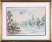 REINIKE III Charles 1947,Shrimp Boat at Dock,1972,Neal Auction Company US 2018-11-18