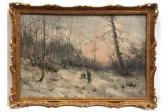 REISCH FRANZ AUGUST,Figures gathering sticks in Winter Landscape at Su,1893,Keys 2015-08-07
