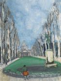 REISCHENBöCK Ernst,Paris Park Luxemburg mit Blick auf den Pantheon,1966,Palais Dorotheum 2015-05-19
