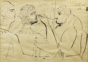 Reiser Chalom 1920-2001,figures,1959,Ishtar Arts IL 2017-12-11