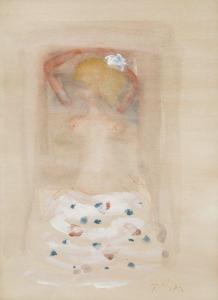 reiser nikola 1918-2010,Woman in Bed (Opatija),1995,Artmark RO 2023-12-18