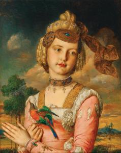 REITER Johann Baptist 1813-1890,Portrait of His Daughter Alexandrine (Lexi,1877/78,Palais Dorotheum 2023-10-24