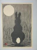 rekizan,un lapin vu de dos en pleine lune,Neret-Minet FR 2009-04-09