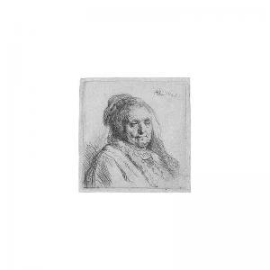 REMBRANDT 1606-1669,artist's mother, head and bust: three-quarters rig,1628,Sotheby's GB 2001-07-06
