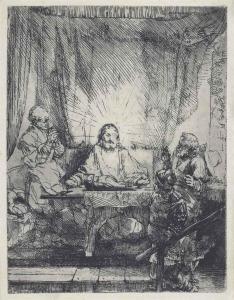 REMBRANDT 1606-1669,Christ at Emmaus: The Larger Plate,1654,Christie's GB 2016-07-05