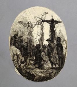 REMBRANDT 1606-1669,Christ Crucified between the two Thieves,Rosebery's GB 2014-12-09