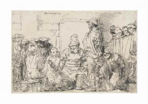REMBRANDT 1606-1669,Christ seated disputing with the Doctors,1654,Christie's GB 2016-07-05